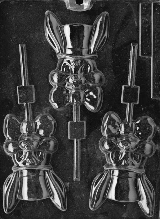Easter Bunny With Hat Lollipop Chocolate Mould